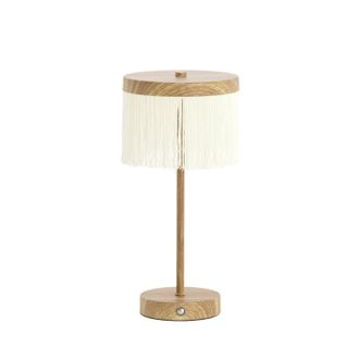 Light & Living Light & Living - L&aacute;mpara De Mesa - Led - Crema Madera - Madera