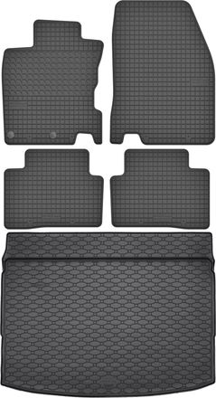 OEM Juego De Alfombrillas De Goma Para Coche Y Maletero Para Nissan Qashqai Ii Crossover (2014-2021)