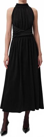 Exquise Jacuelyn Halter Knit Dress In Black