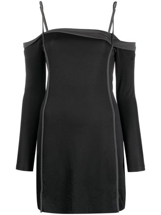 Diesel D-Rappy mini-jurk met geborduurd logo - Zwart