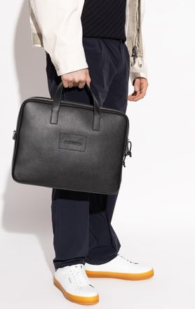 Emporio Armani Leather Document Hand Bag, Mens, Black