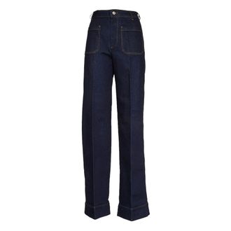 Victoria Beckham Jeans, Dames, Blauw, W26, Denim, Wide Jeans