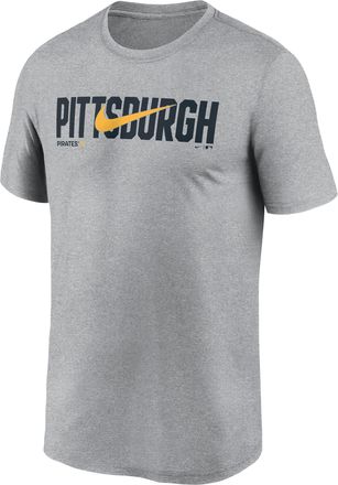 Nike Pittsburgh Pirates Swoosh Legend Nike Mens Dri-FIT MLB T-Shirt in Grey | NKGK06GPTB-RSQ