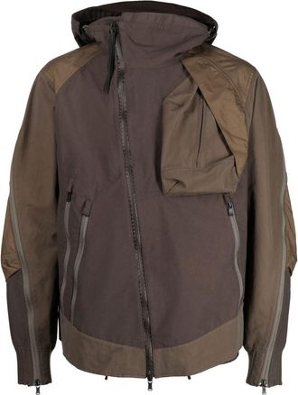 The Viridi-Anne panelled hooded jacket - men - Nylon - 3 - Brown