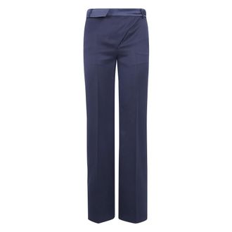 The Attico Geklede Broek met Riem - Dames - Broeken - Blauw - Maat: S