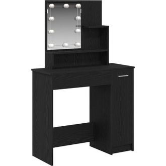 vidaXL Vidaxl - Dressing Table Black oak 86.5 x 35 x 136 cm Engineered wood