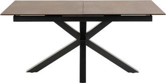 DRAWER Mesa comedor extensible 6-8 plazas cerámica y metal - Castaño