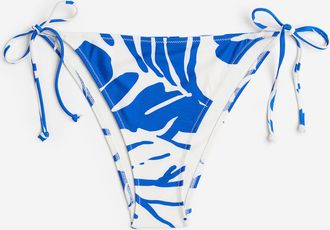 H&M Tie-Tanga Bikinihose - Blue