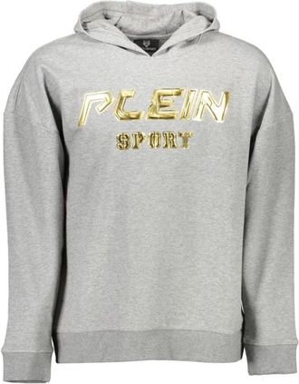 Plein Sport Katoenen hoodie - Heren - Sportshirts - Grijs - S - Katoen - Fitness