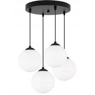 OEM L&aacute;mpara De Techo Colgante, Esfera, Negra, Led, 15cm