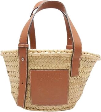 Loewe Pre-owned Tote Bags, female, Beige, Size: ONE SIZE Pre-owned Basket Handbag