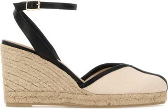 Castaner Off White Color Block Espadrille Wedges