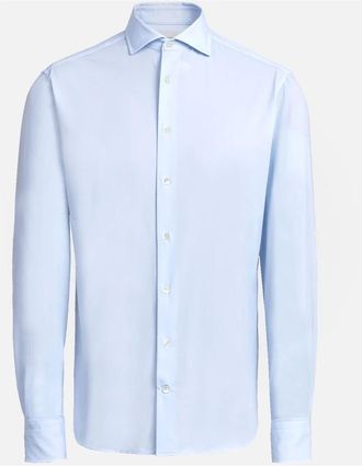 Traiano Heren, Overhemden, Blauw, Maat: 4XL Polyamide