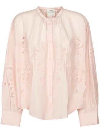 Forte_Forte Intricate Embroidered Voile Bohemian Blouse