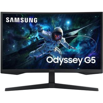 Samsung Monitor da Gioco Samsung Odyssey G55C S27CG554EU da 27 QHD con Tecnologia Curva, Risoluzione Elevata e Design Moderno