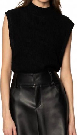 Sanctuary City Sweater Shell Top In Black