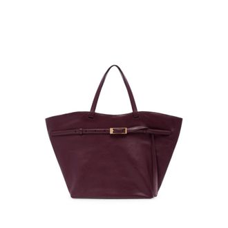 Anine Bing Elly Tote Small-grained Leather - Fig