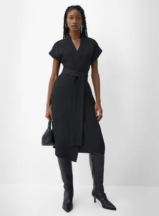 Icone Womens Piqu&eacute; wrap dress