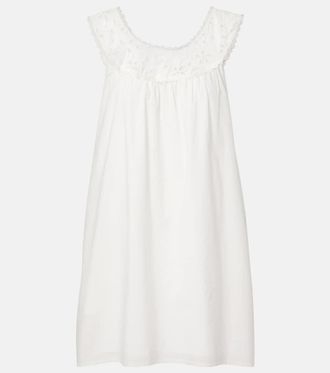 Poss&eacute; Salma embroidered cotton minidress