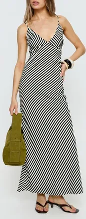 Princess Polly Lesondo V-Neck Maxi Dress in Black at Nordstrom, Size 8