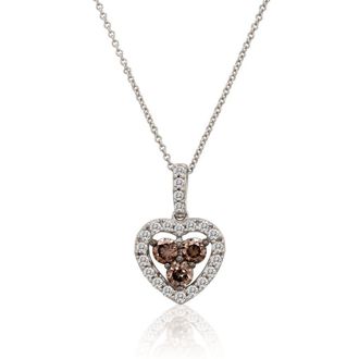 Le Vian Ladies Chocolate Hearts Necklaces set in 14K Vanilla Gold