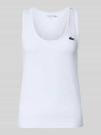Lacoste Sport Slim Fit Sport Tank Top mit Label Patch in Weiss, Gr&ouml;&szlig;e 34