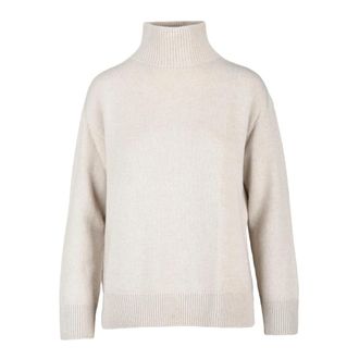 Max Mara Quercia Hoge Hals Wollen Trui - Dames - Coltruien - Wit - M - Wol - Truien & Vesten