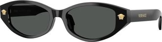 Versace Cat Eye Zonnebril - Dames - Zonnebrillen - Zwart - 54 MM - Accessoires