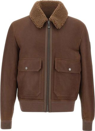 Belstaff Northwind Shearling Jacket - Heren - Bomber jackets - Bruin - XL - Katoen - Jassen