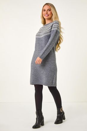 Roman Fairisle Knit Jumper Dress