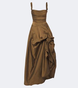 Vivienne Westwood Chichi draped cotton-blend bustier dress