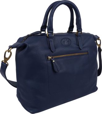 Rowallan Ladies Leather Mini Tote Shoulder Bag Ankara Collection (Navy)