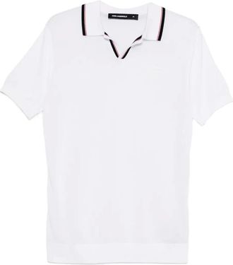 Karl Lagerfeld Polo con dettagli a contrasto - Bianco