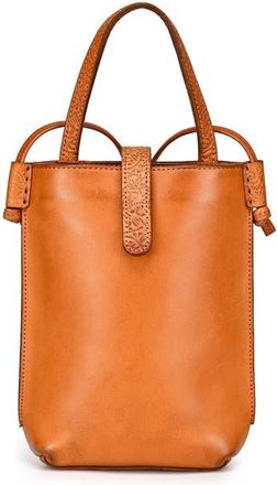 OLD TREND Wishbone Genuine Leather Structured Convertible Crossbody in Caramel at Nordstrom