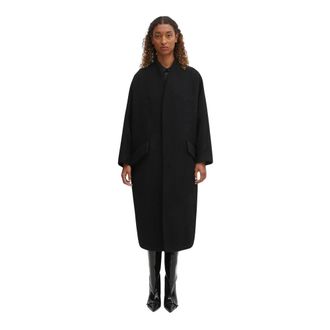 Maison Margiela Oversized Mini Shirt Dress - Dames - Mantel - Zwart - S - Katoen - Jassen