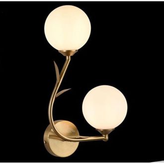 Trade Shop TrAdE Shop Traesio - Applique Da Parete In Metallo Decorativa Design Naturale Con 2 Sfere Attacco G9 Ip20 Aq65