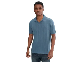 John Varvatos Leonardo Polo K7267s26 Mens T Shirt Oiled Blue : 2XL, Cotton/Elastane