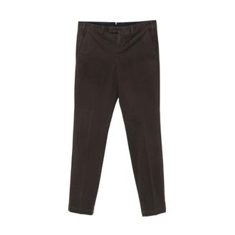Pantaloni Torino Geklede broek met rechte pijpen - Heren - Broeken - Bruin - Maat: 2XL Zijde