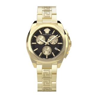 Versace Chrono Lady 40mm - Dames - Horloges - Geel - ONE Size - Accessoires