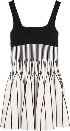 SIMKHAI Cynder Patterned Knit Mini Dress - Black - XL (UK16 / XL)