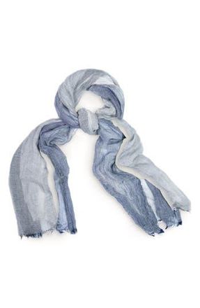 Saachi Stripe Print Scarf in Navy at Nordstrom Rack