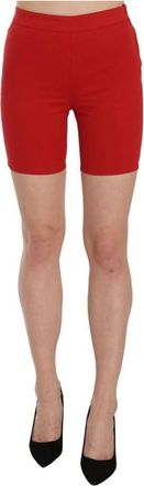 Pinko Mini Short met Hoge Taille - Dames - Korte Broeken - Rood - XS - Katoen - Korte Broeken
