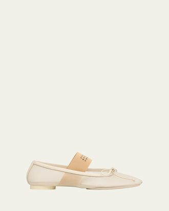 Maison Margiela Mesh Anatomic Numeric Ballerina Flats