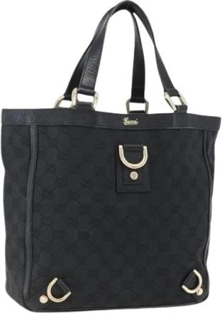 Gucci Pre-owned Vintage GG Canvas Handtas - Dames - Vintage Shopper - Zwart - ONE Size - Leer - Vintage
