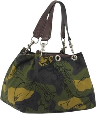 Miu Miu Pre-owned Tote Bag - Dames - Vintage Handtas - Groen - ONE Size - Leer - Vintage