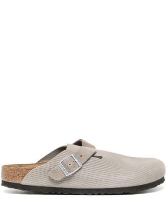 Birkenstock Boston embossed suede clogs - men - Polyethylene vinyl acetate (PEVA)/Suede/Suede - 36 Regular - Grey