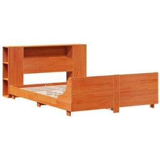 vidaXL Bed Frame without Mattress Wax Brown 120x200 cm Solid Wood Pine Vidaxl