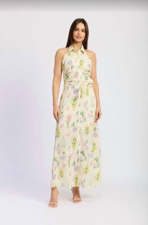 En Saison Bowen Midi Dress In Butter Yellow