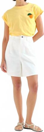 Compa&ntilde;&iacute;afant&aacute;stica Long High Waisted Shorts In White