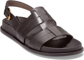Cole Haan Marlee Slingback Fisherman Sandal in Dark Chocolate Leather at Nordstrom Rack, Size 8.5